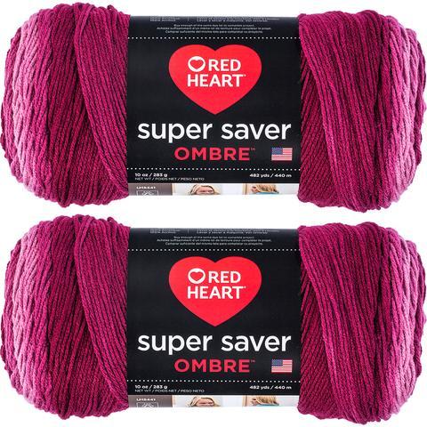 Red Heart Super Saver Yarn - White, Multipack of 6 