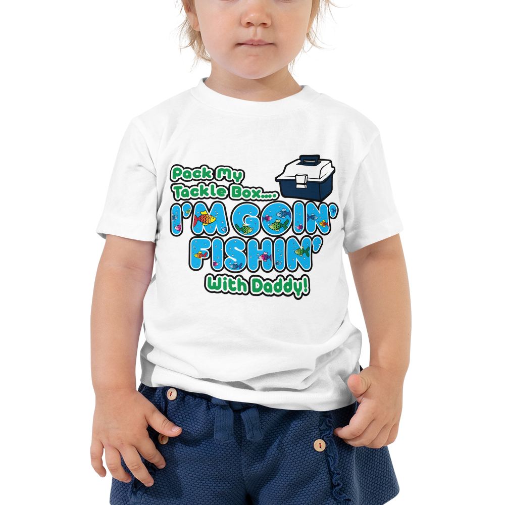 Pack My Tackle Box, 2T-4T Toddler Short Sleeve Tee (Boy-Blue) – L